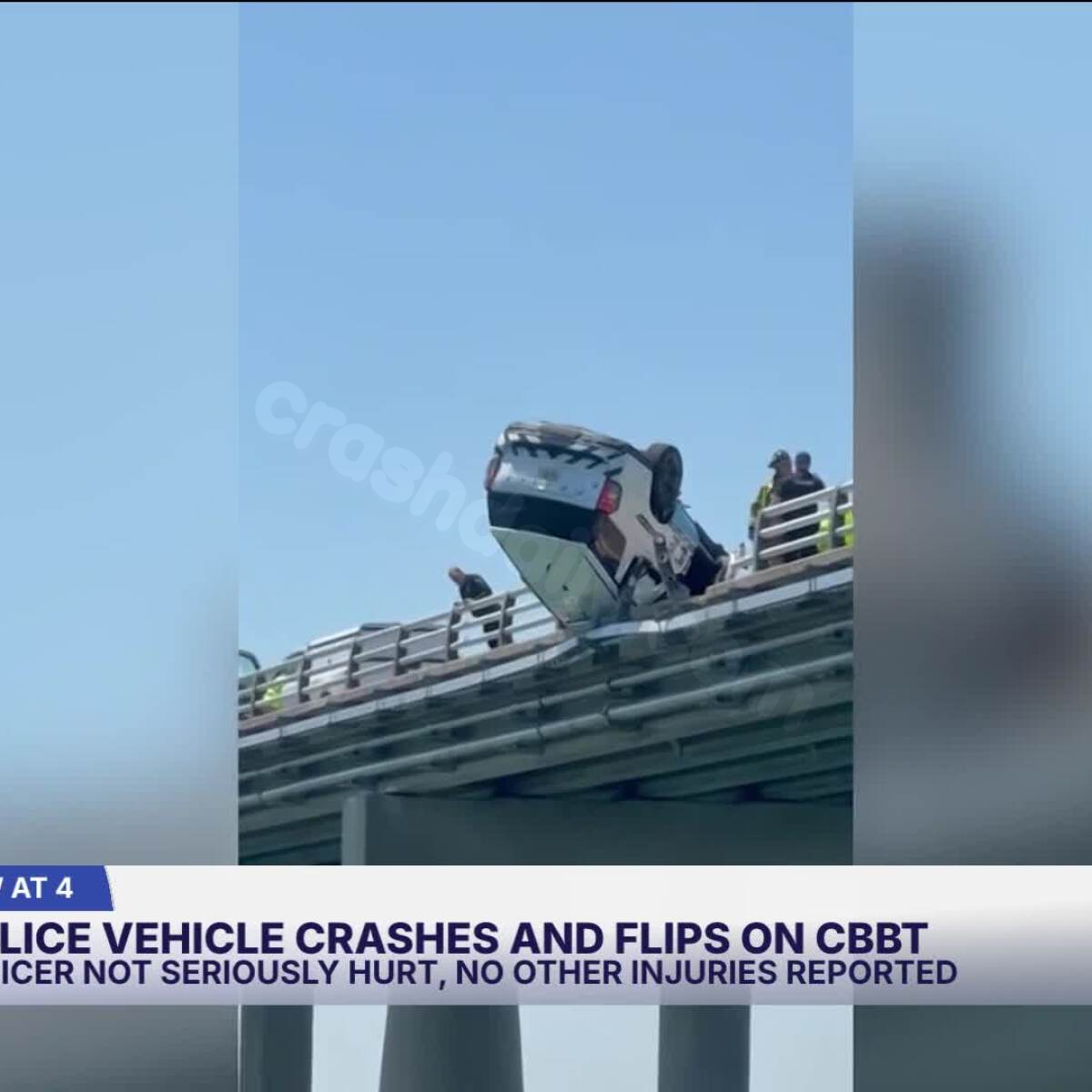 Driver in CBBT police car crash had health emergency before accident