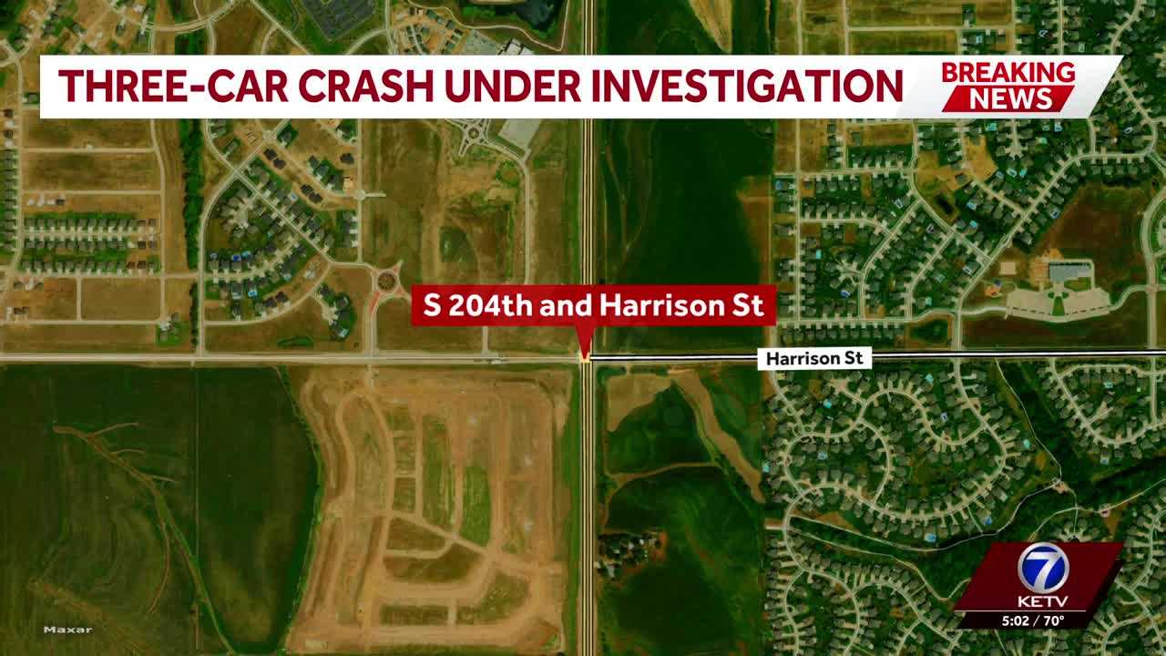 Three-car crash leaves one seriously hurt in west Omaha