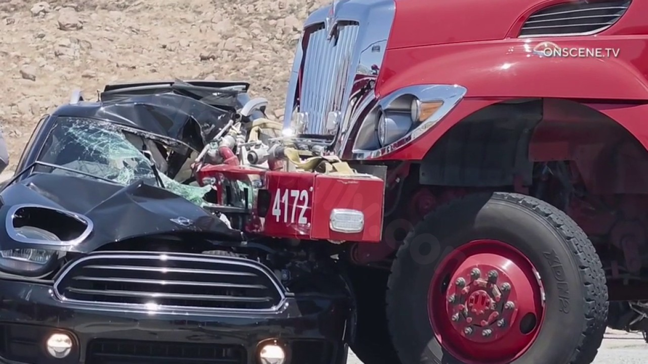 10-year-old boy, father killed in crash involving Cal Fire truck