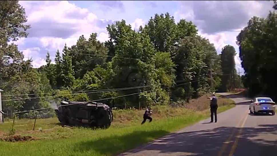 Driver arrested after trooper chase ends in a crash with children in the vehicle
