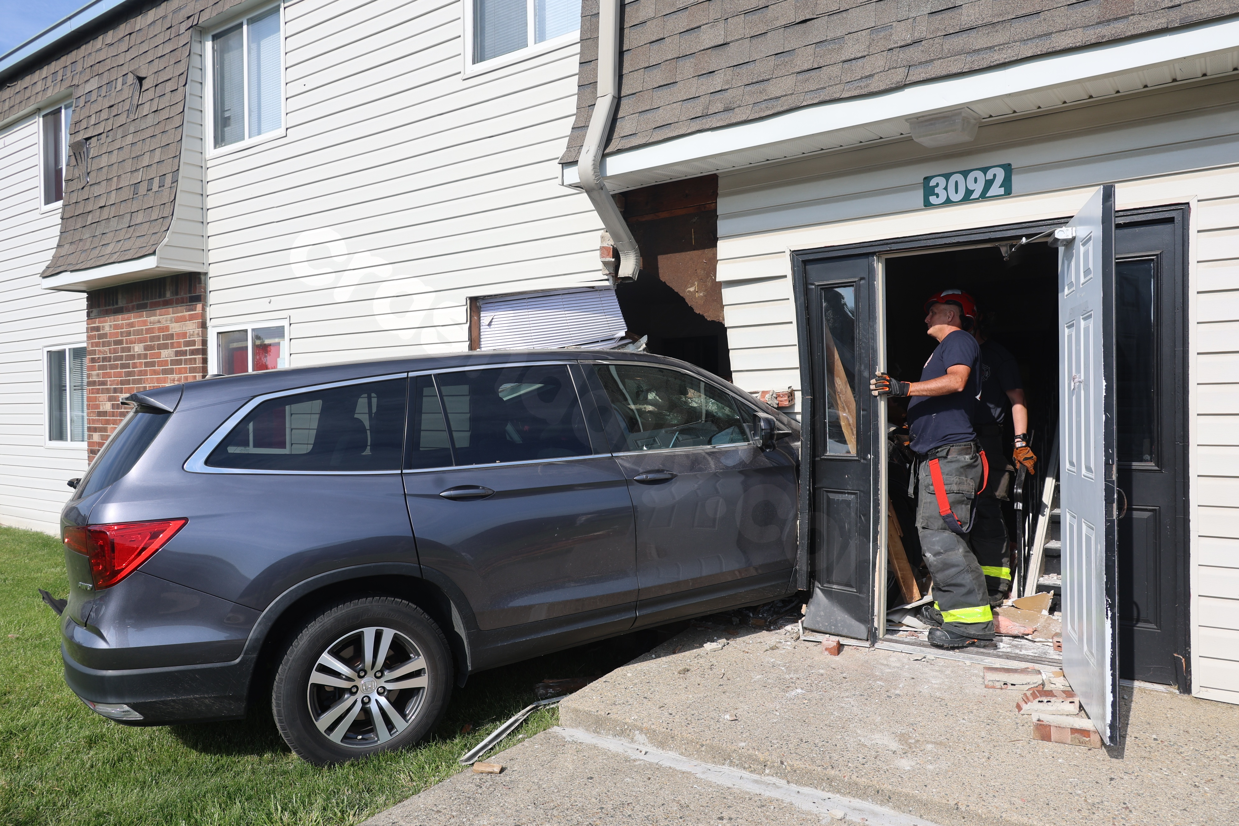 Teen injured, 2 adults, dog displaced after car crashes into apartment building on Indy’s west side