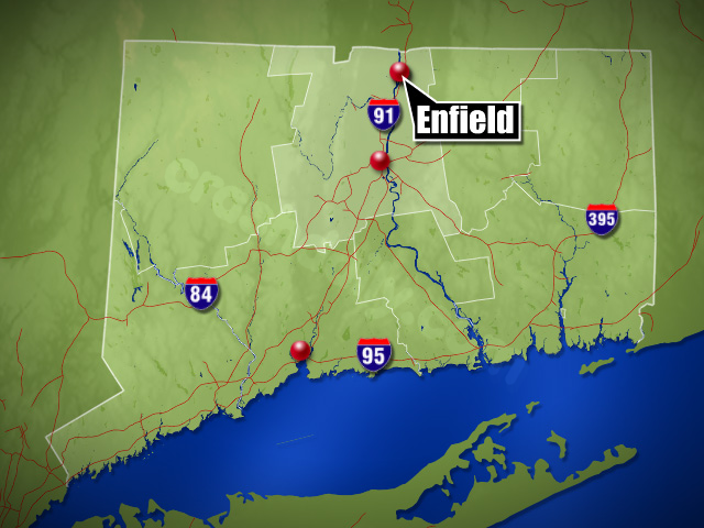 Enfield crash closes road after taking down pole and wires