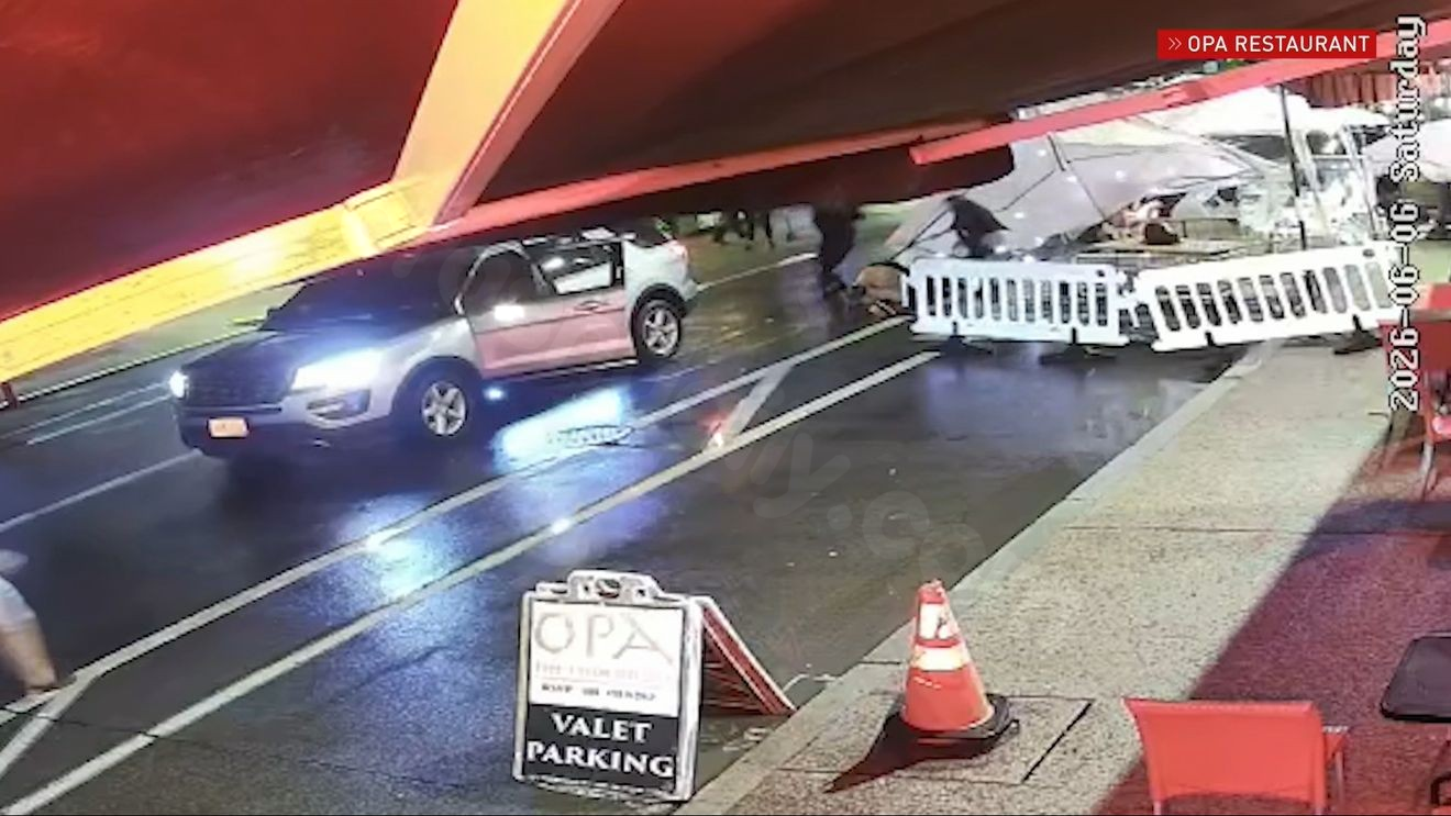 Motorcycle crashes outdoor dining scene on Federal Hill