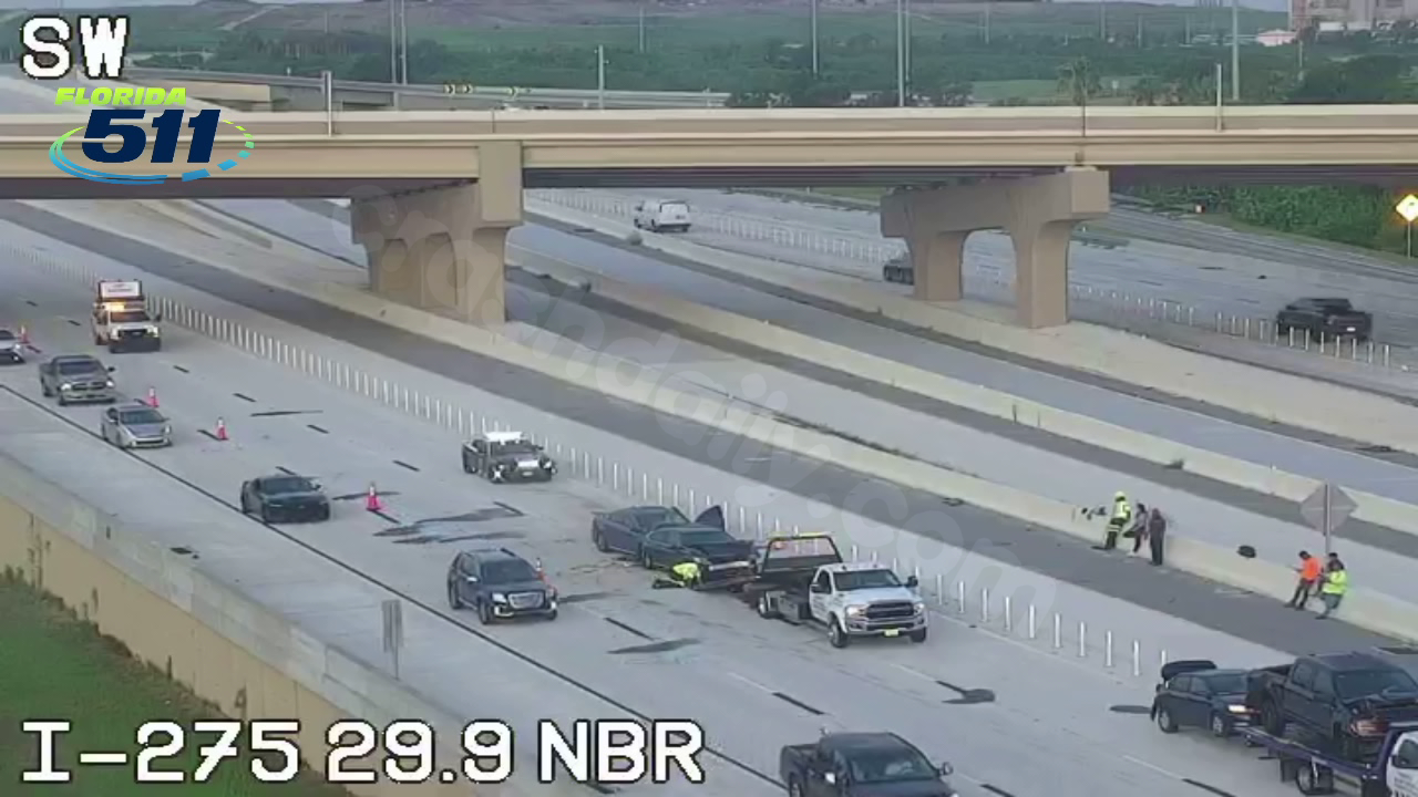 Road cleared after crash on I-275 entering Howard Frankland Bridge in St. Pete: FHP