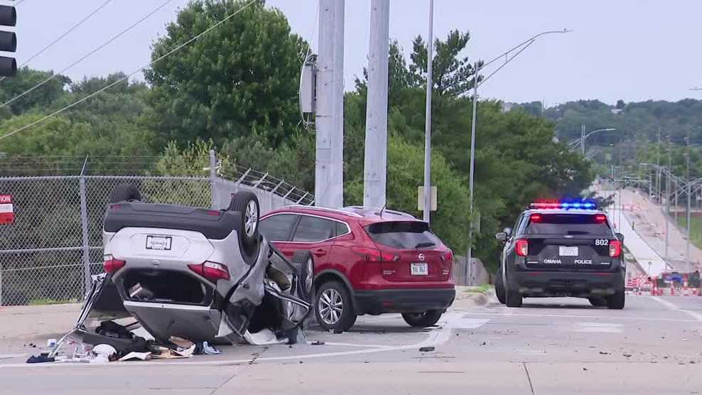 Two hurt after a rollover crash in northwest Omaha