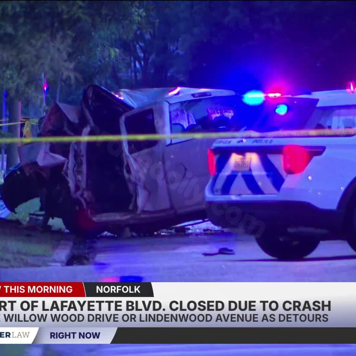 Car crash with life-threatening injuries closes part of Lafayette Boulevard in Norfolk