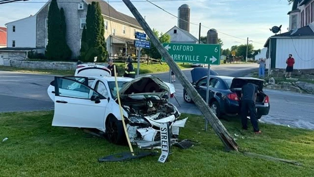 Multiple injuries reported after car crashes into telephone pole in Lancaster County