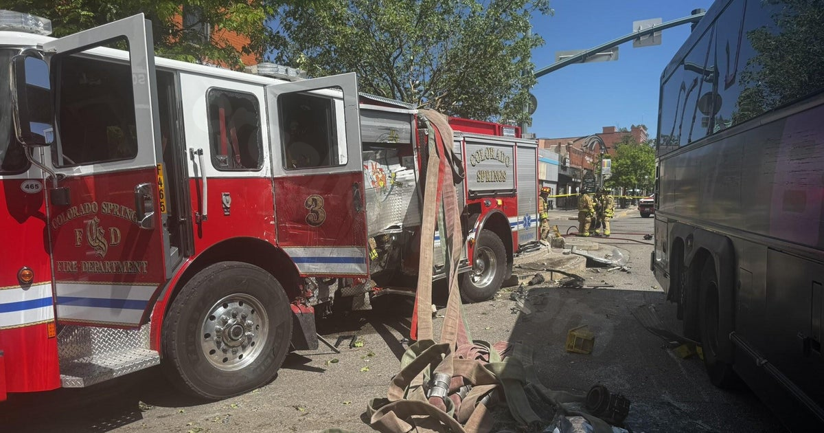 Multiple people injured in crash involving Colorado Springs fire truck and private bus