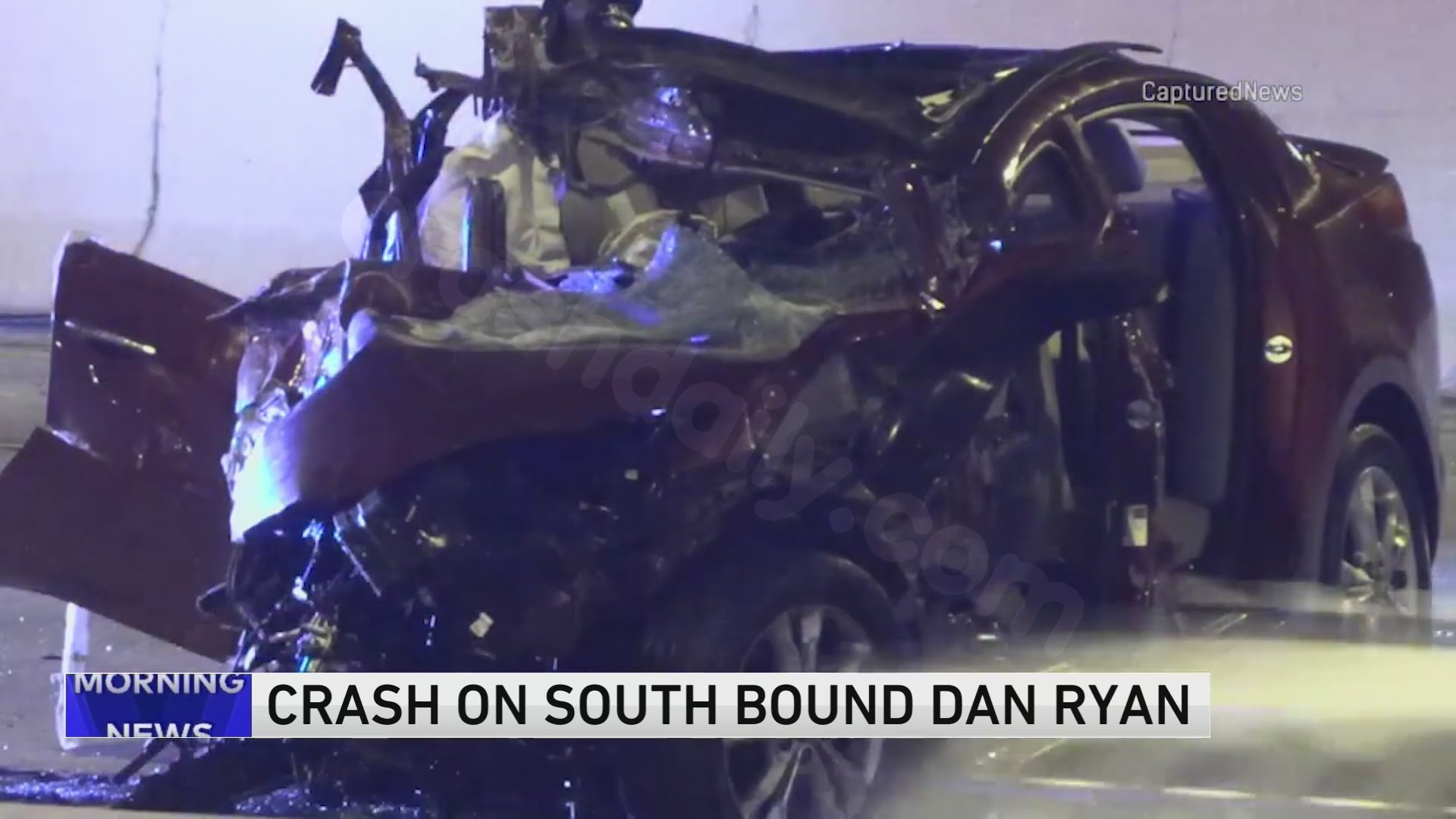 Crash involving IDOT vehicle shuts down lanes on outbound Dan Ryan Expressway early Sunday morning, state police say