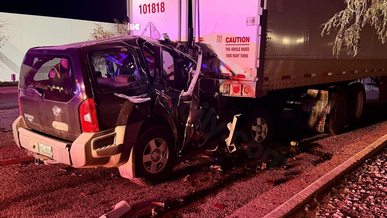 Man dies after hitting parked trailer on Don Haskins