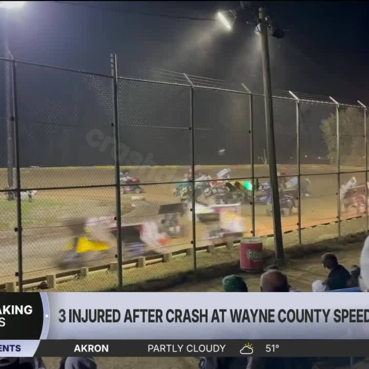 3 injured in crash at Wayne County Speedway