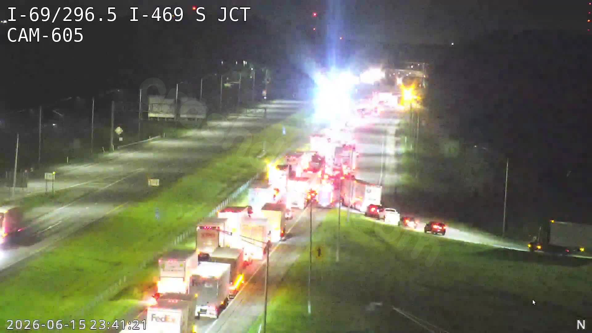 Crash stops traffic on I-69
