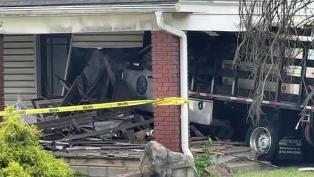 Truck crashes into home in North Versailles, Allegheny County