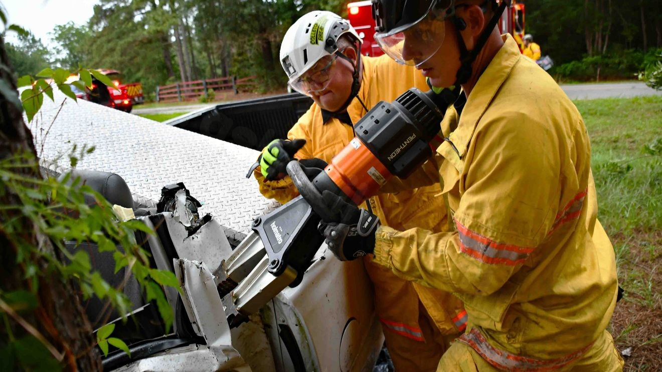 Truck driver critically injured, airlifted to HCA Trident Trauma Center after wet-road wre