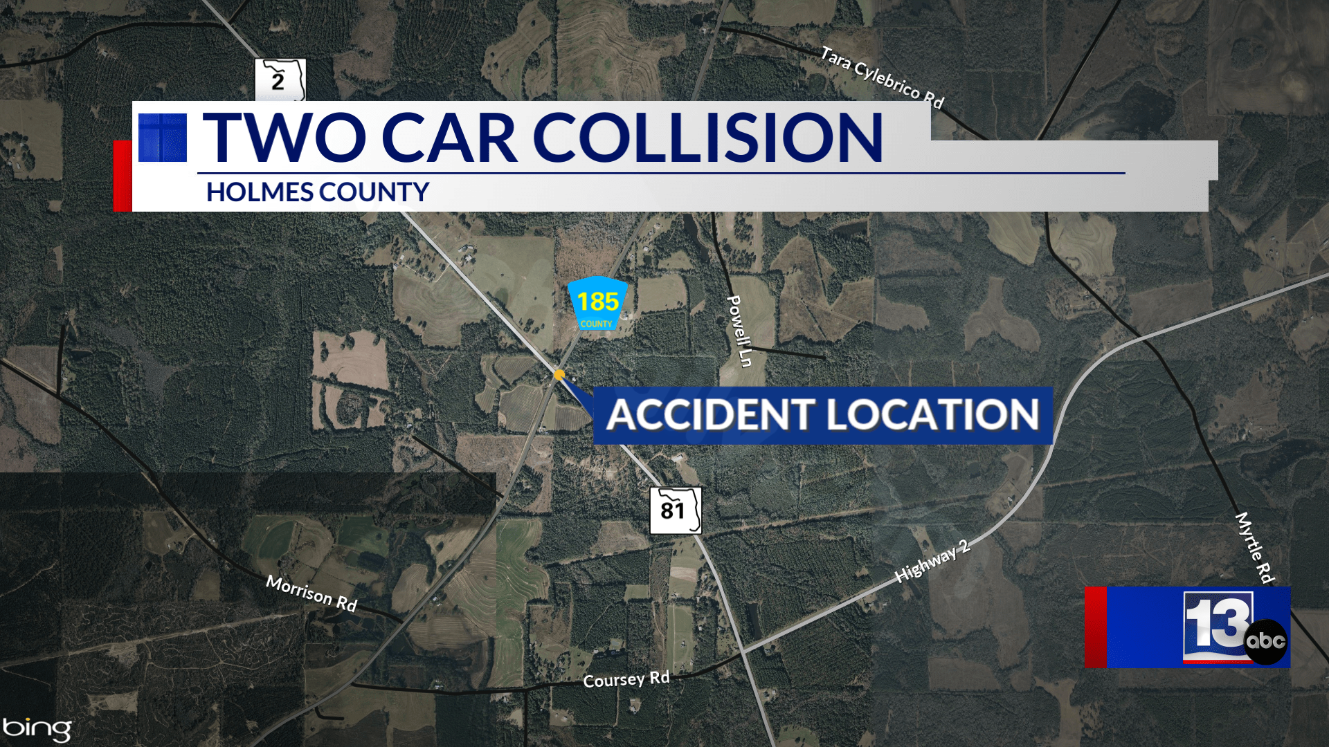 Fatal collision on State Road 81 in Holmes County