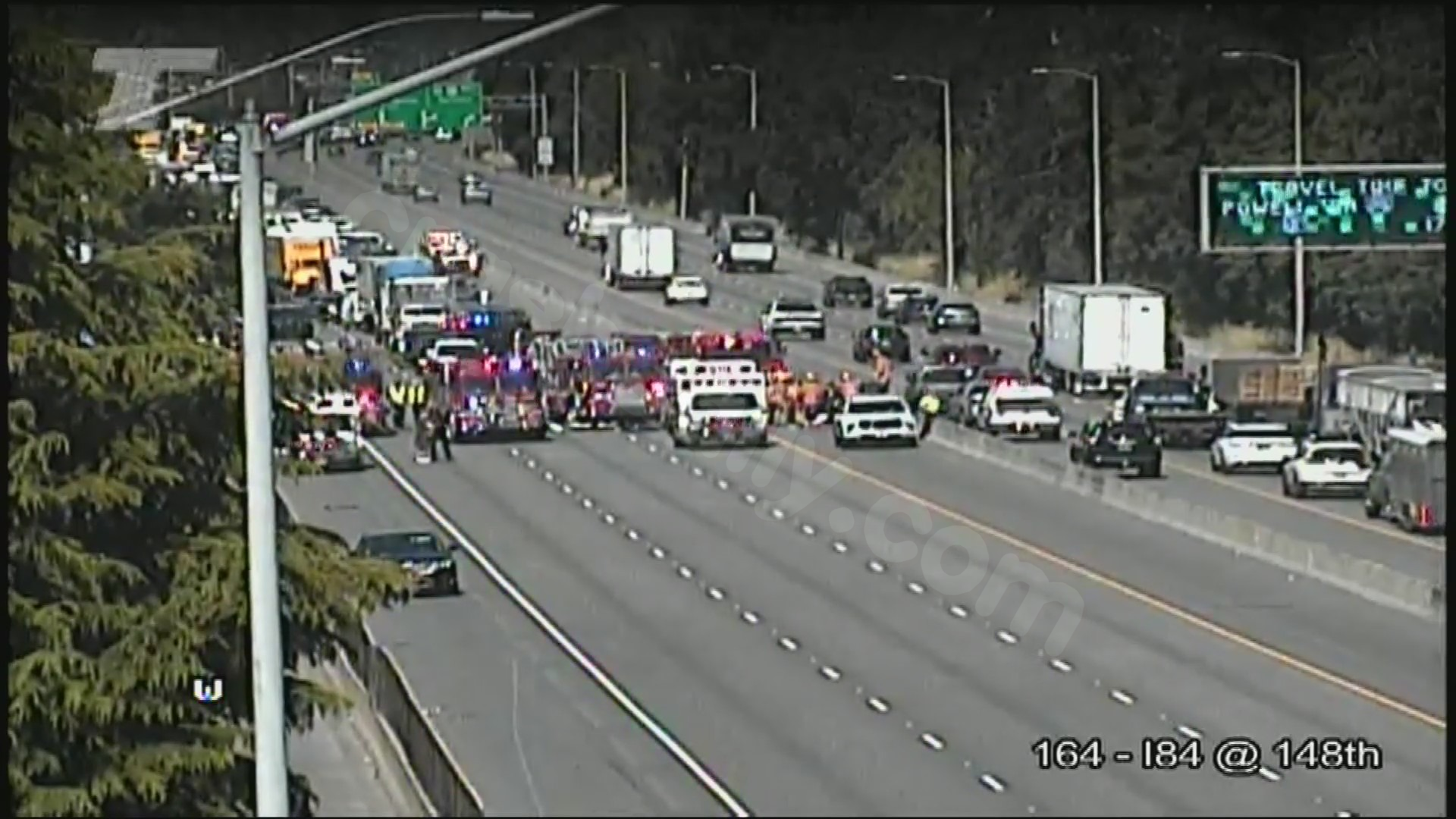 I-84 crash closes all eastbound lines Thursday morning
