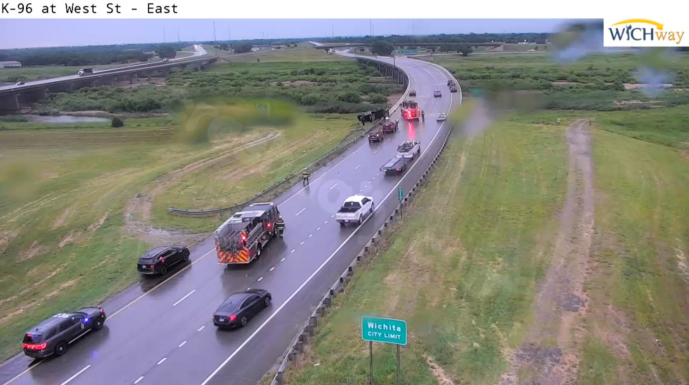 Heavy rain leads to rollover crash in northwest Wichita