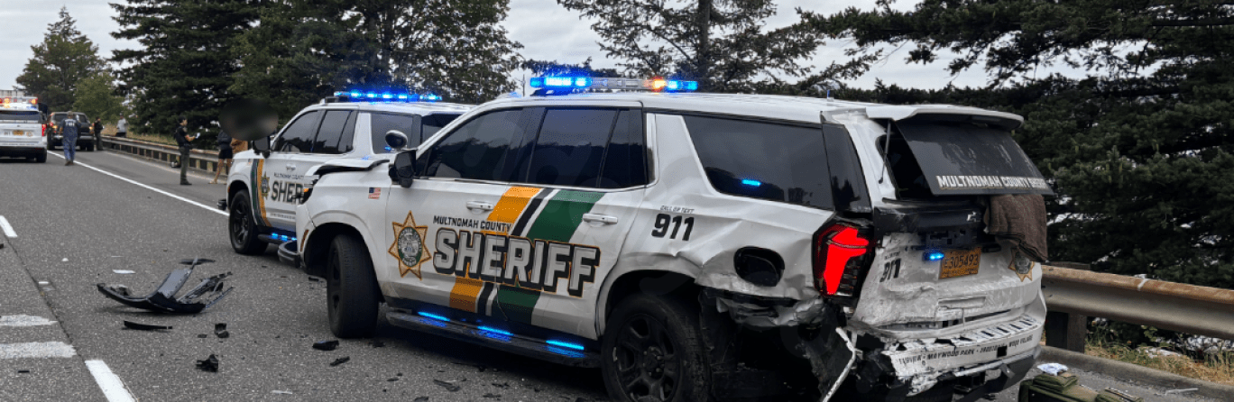 1 person seriously injured after double crash near Rooster Rock