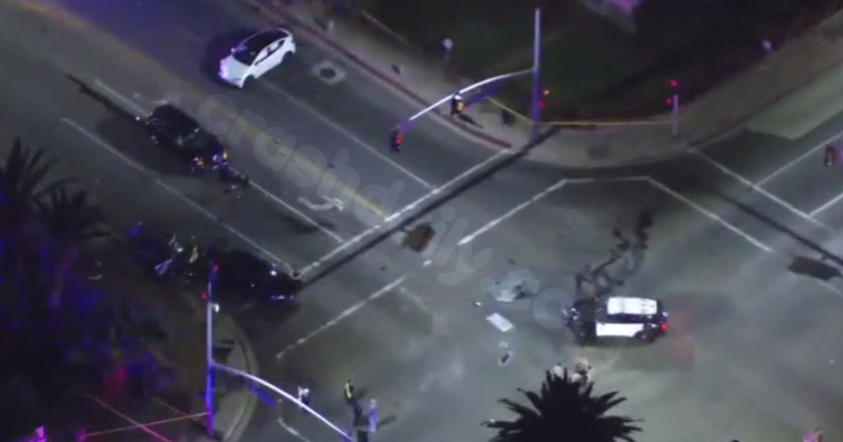 Arcadia stolen vehicle pursuit ends in multi-car crash involving LA County Sheriff's Department patrol car