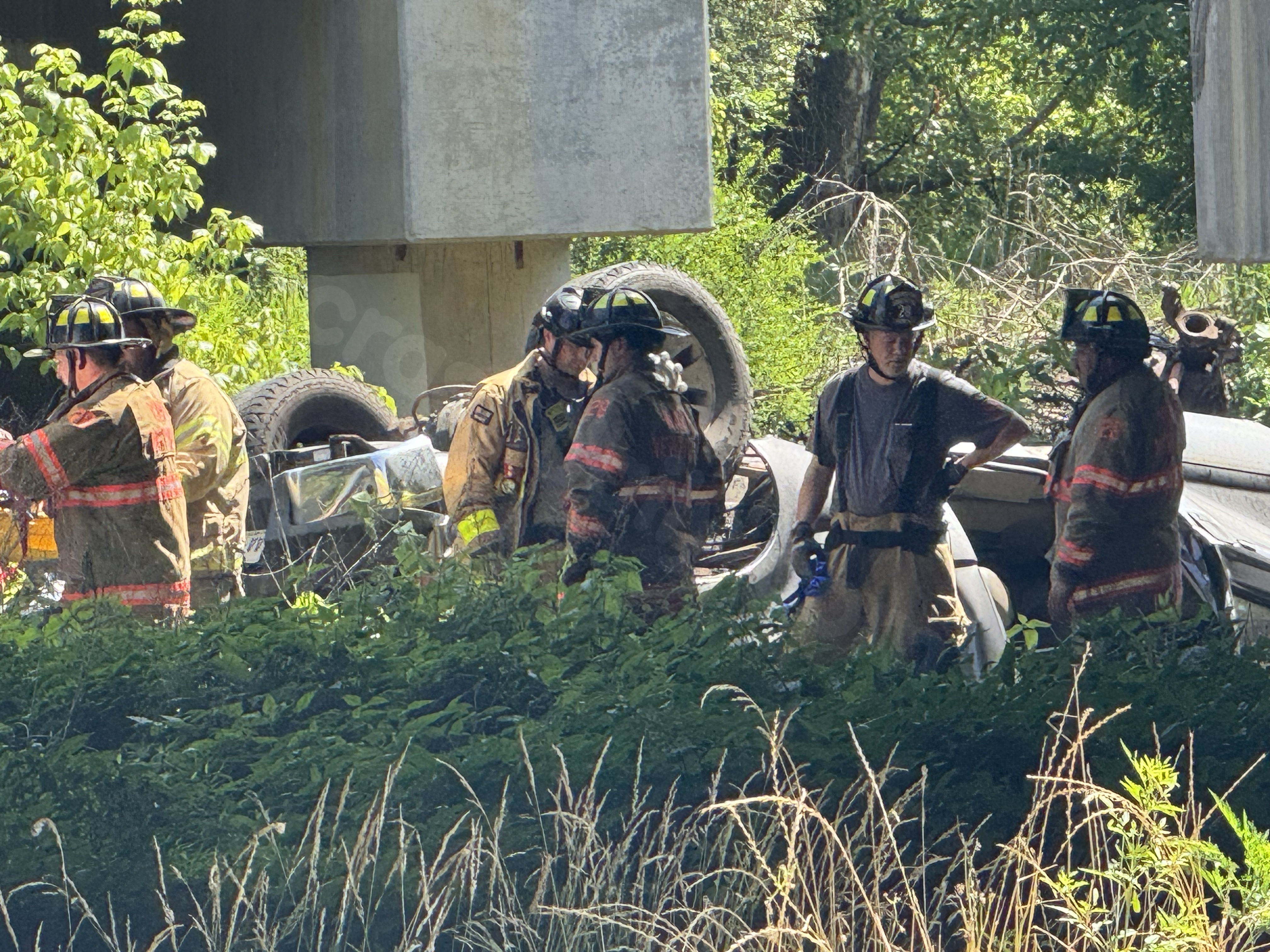 I-540 reopens after truck crashes off Wake County bridge near northeast Raleigh