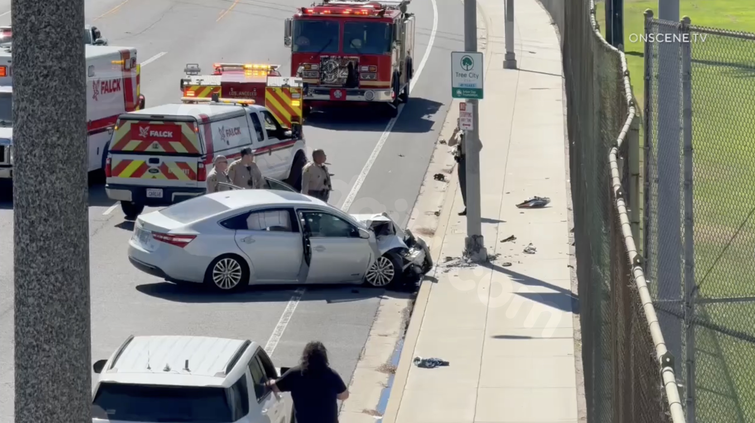 Baby critically injured in single-vehicle crash in L.A.