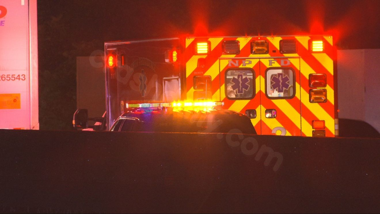Crews respond to a crash on I-95 in Pawtucket