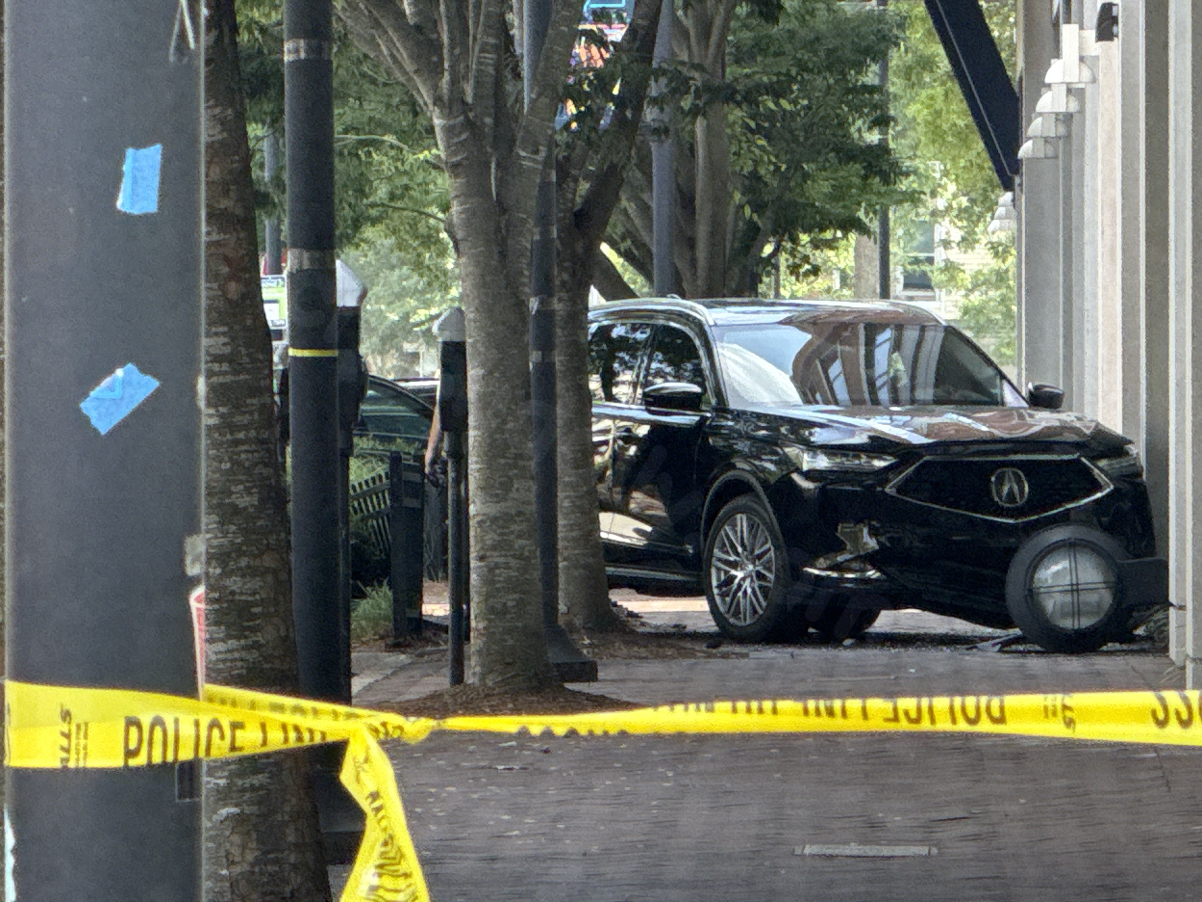 Vehicle crashes onto ODU campus sidewalk