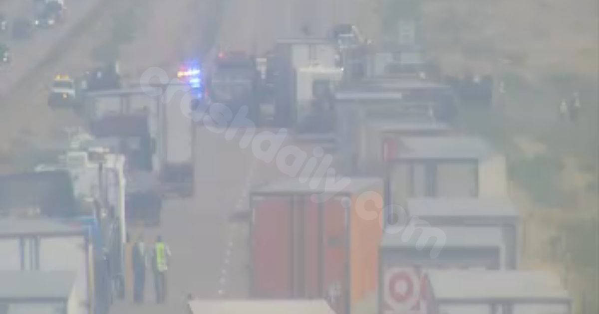 I-25 southbound shut down in southern Colorado due to rollover semi crash