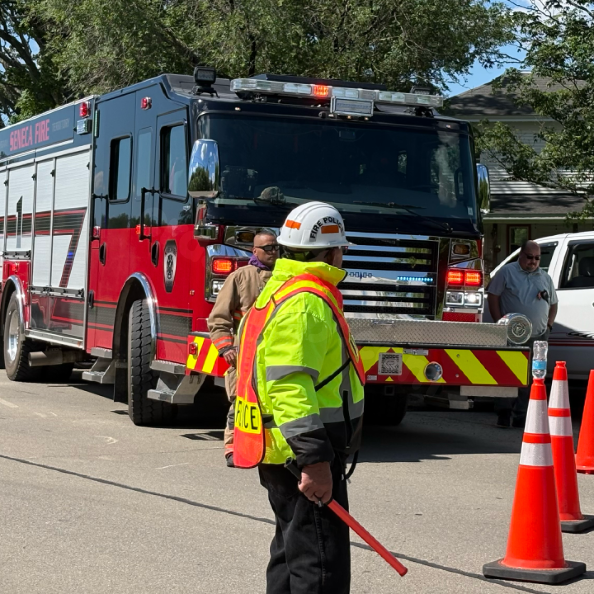 8 people, including 5 children, injured in crash involving 2 vehicles and horseback rider