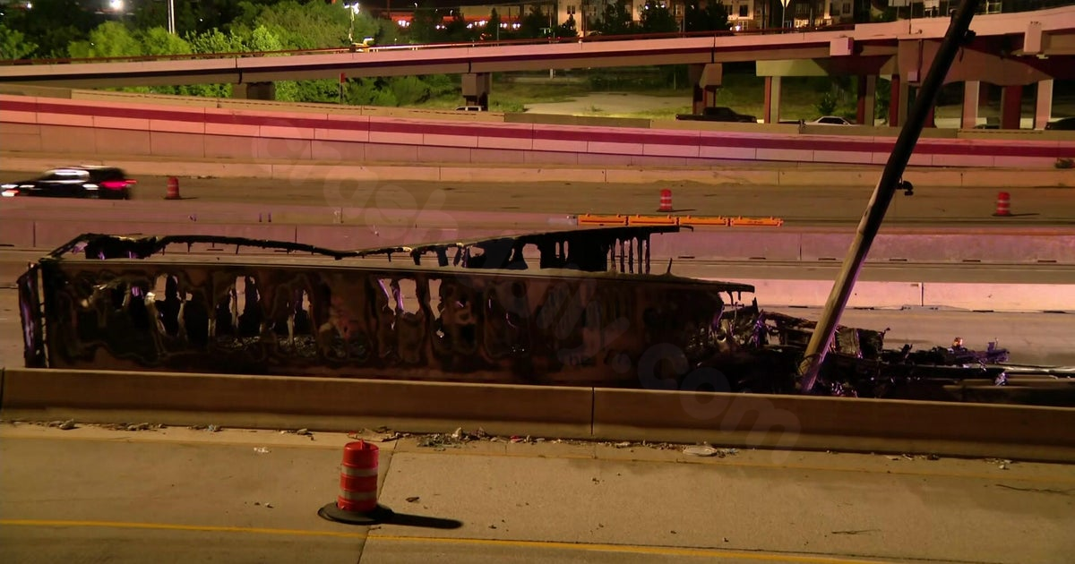 Fiery tanker truck crash kills 1 person, shuts down southbound I-35E lanes in North Texas, police say