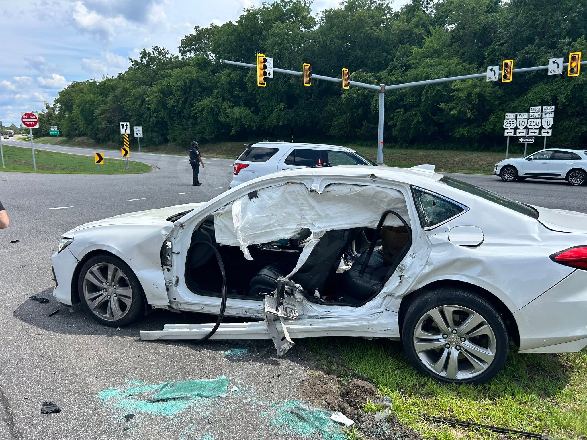 Three hospitalized after two-vehicle crash in the intersection of Benns Church Boulevard and South Church Street in Isle of Wight