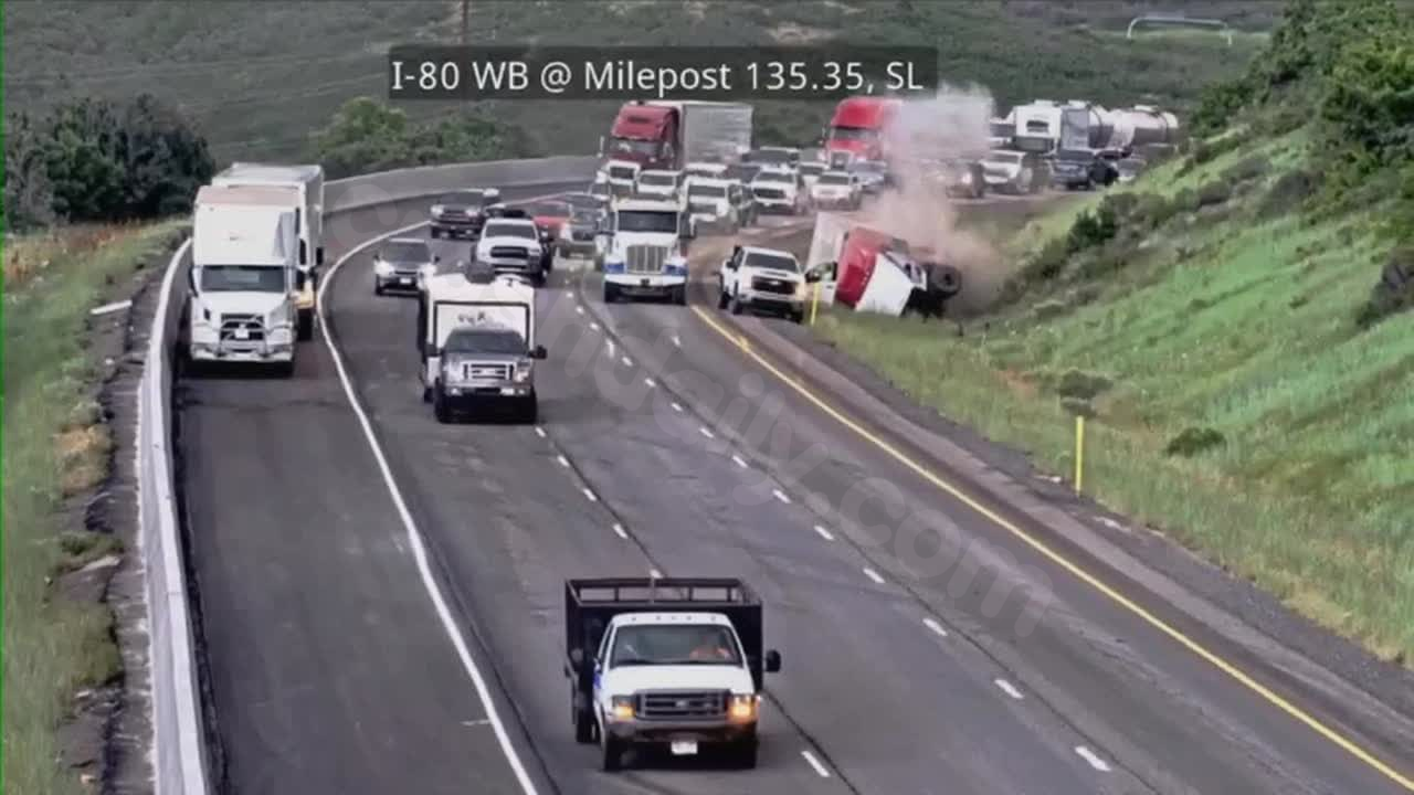 TRAFFIC ALERT: Semi truck rollover leads to lane closures on westbound I-80 in Parley’s Canyon