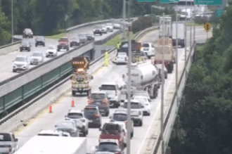 Richmond police officer injured after five-vehicle crash on I-64 in Henrico