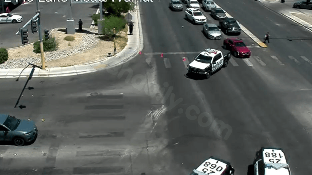 Five injured, including one critical, in two-vehicle crash at Lake Mead and Walnut