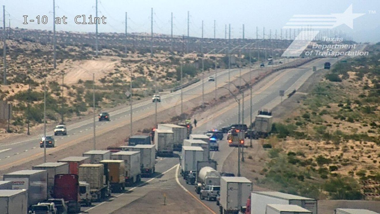 I-10 east closed at Clint after two-vehicle crash leaves two in critical condition
