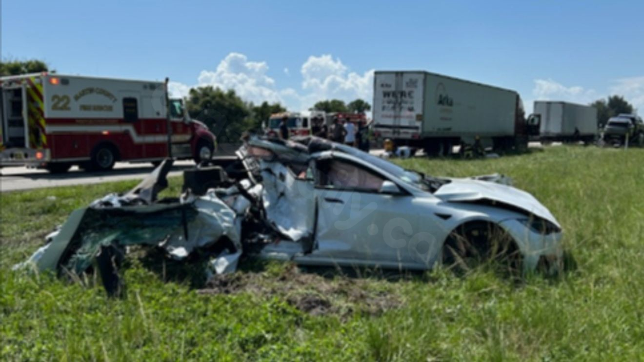 Two killed after Tesla hit from behind on Florida’s Turnpike in Martin County