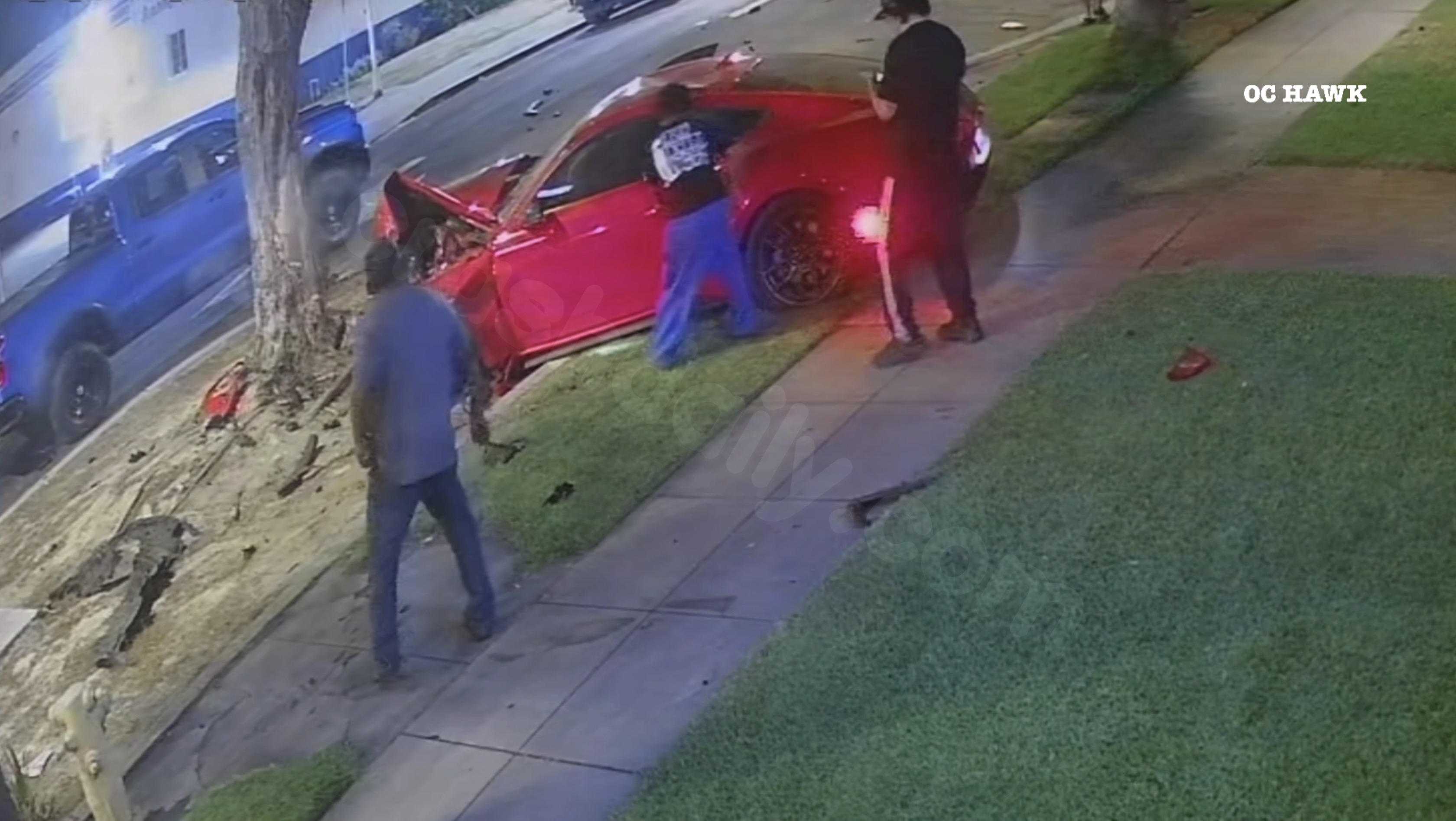 Violent, high-speed crash into tree leaves O.C. driver hospitalized