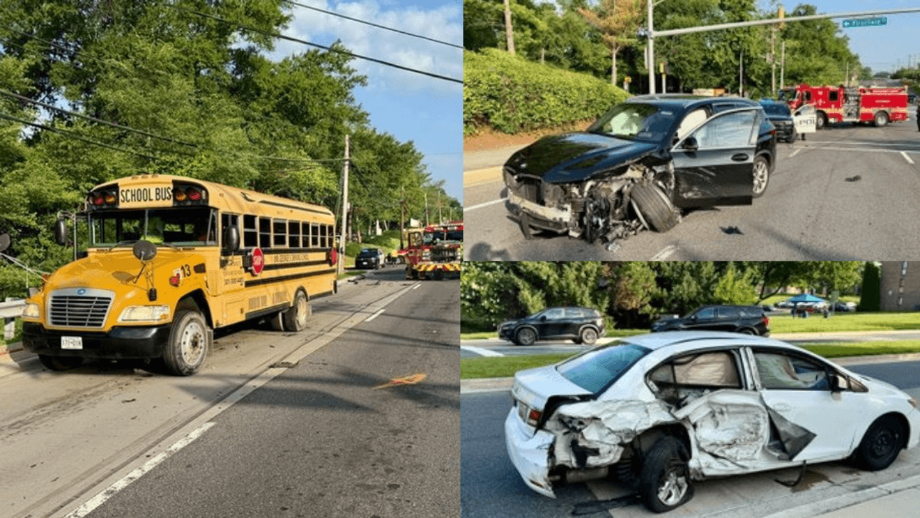 School bus driver, trainee involved in Gaithersburg crash that injured 5