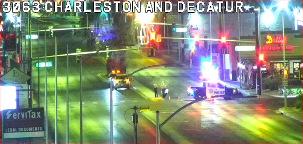 3 injured after vehicle crashes into Las Vegas bus stop