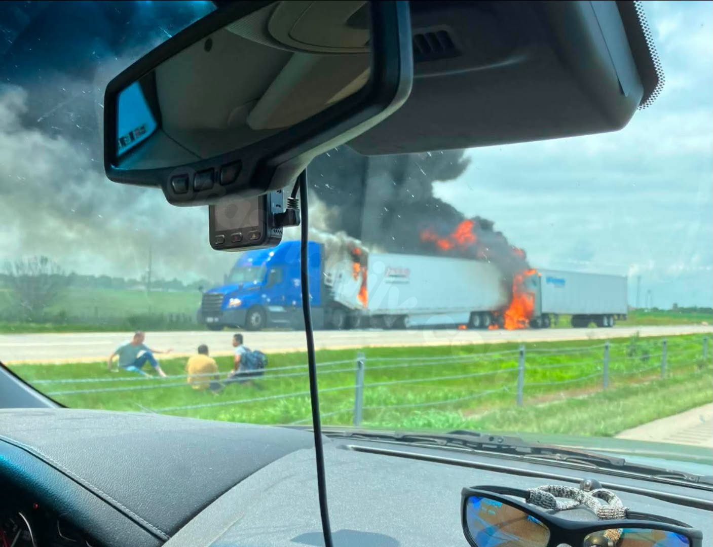 Two semi trucks ‘fully engulfed’ by fire after I-74 crash near Oakwood