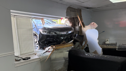Car crashes into building on South Hawthorne Road in Winston-Salem