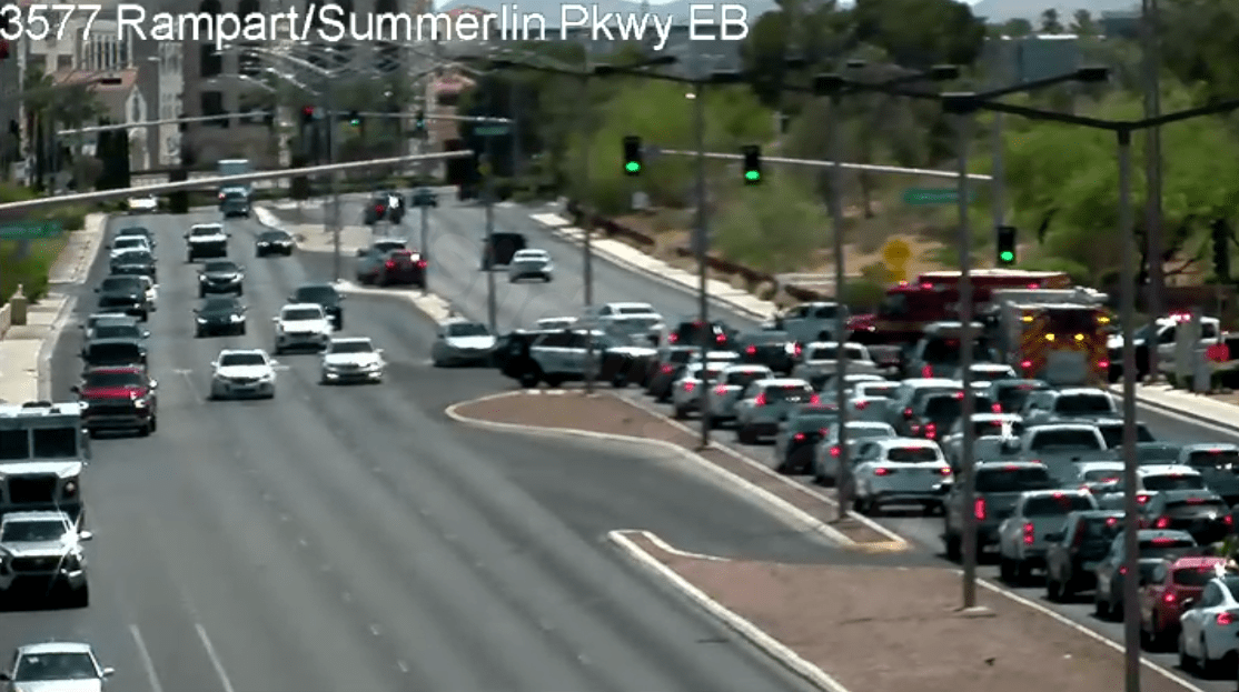 Motorcyclist critically injured in west Las Vegas valley crash