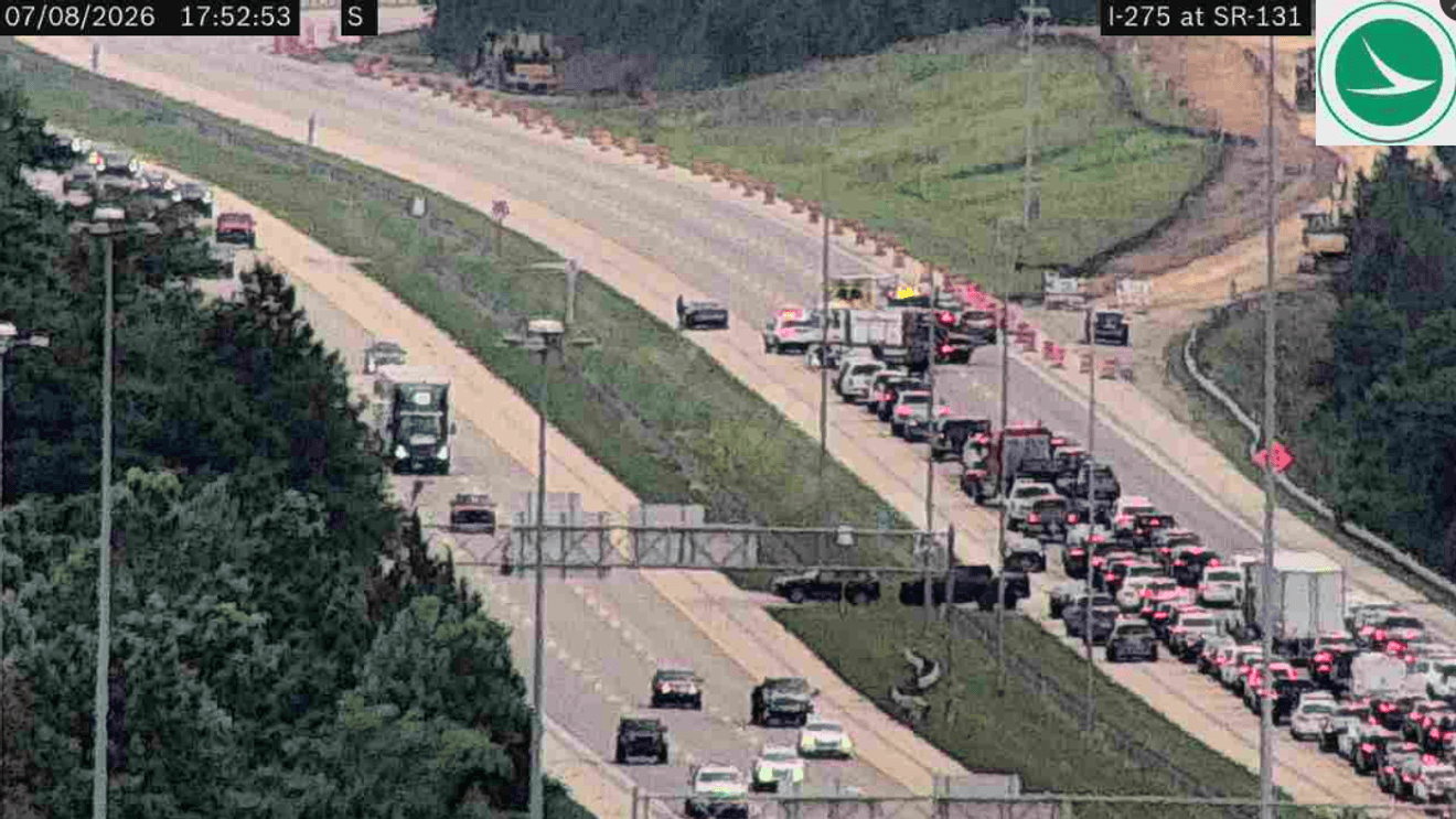 5-vehicle crash shuts down I-275 SB in Clermont County