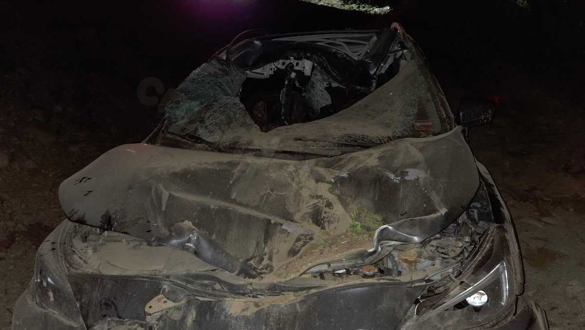 Car totaled, people survive after slamming into moose in Maine
