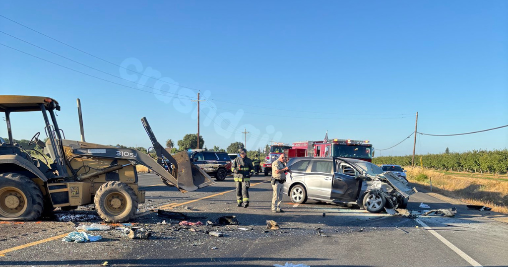 Crash involving tractor on Highway 70 in Yuba County leaves 2 with major injuries