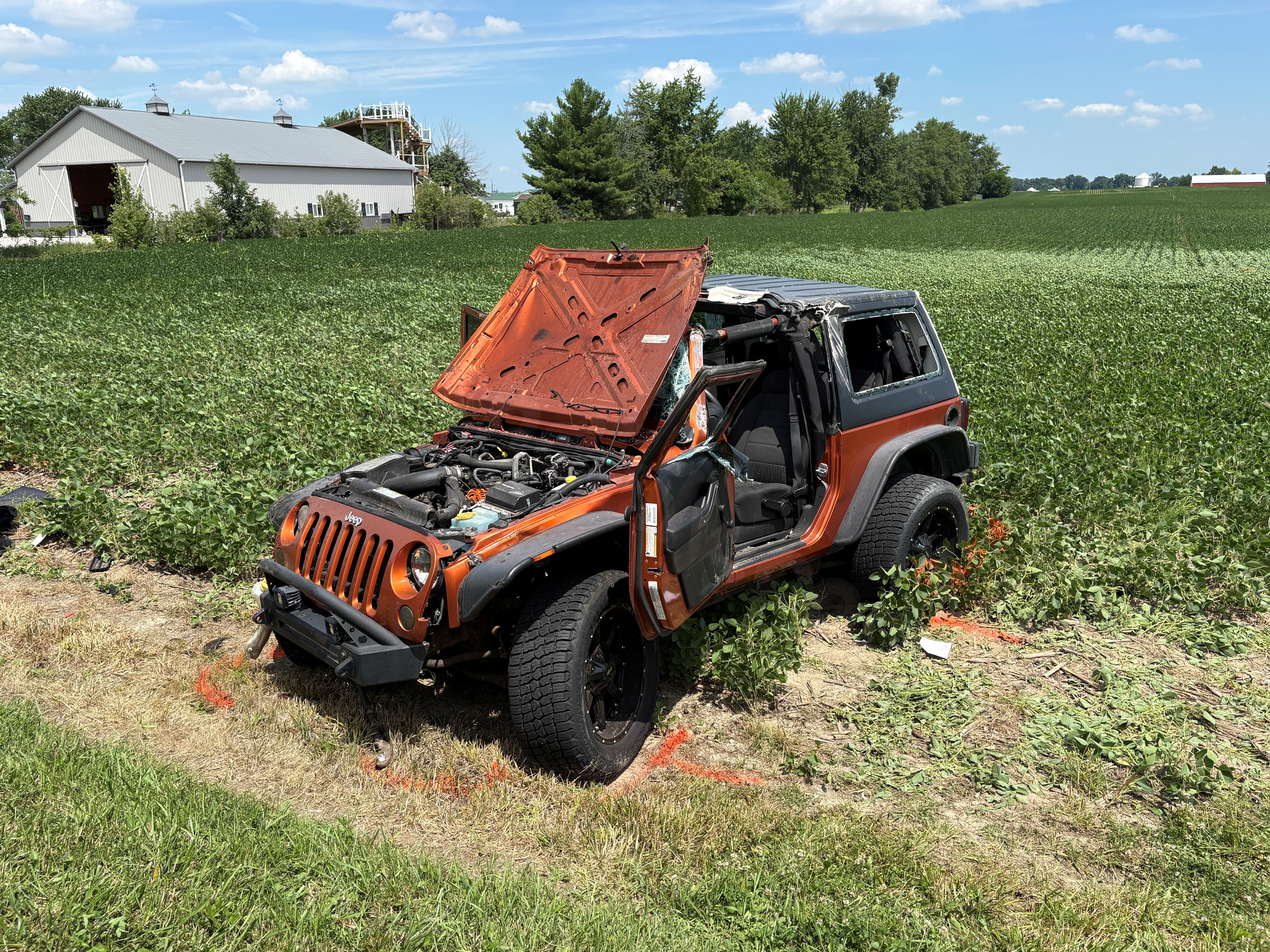 Driver airlifted to Indianapolis hospital after striking trailer ramp in rural Madison County