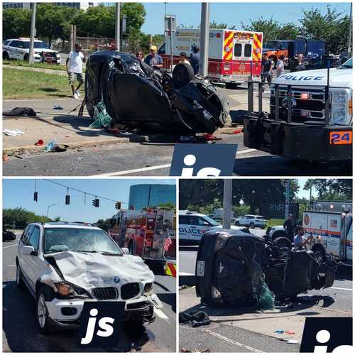 Horror Uniondale Crash Leaves Car Crunched And Upended, Possible Fatality Reported (DEVELOPING)