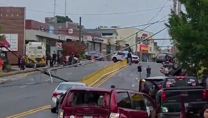 Witness video shows massive crash in Pikesville
