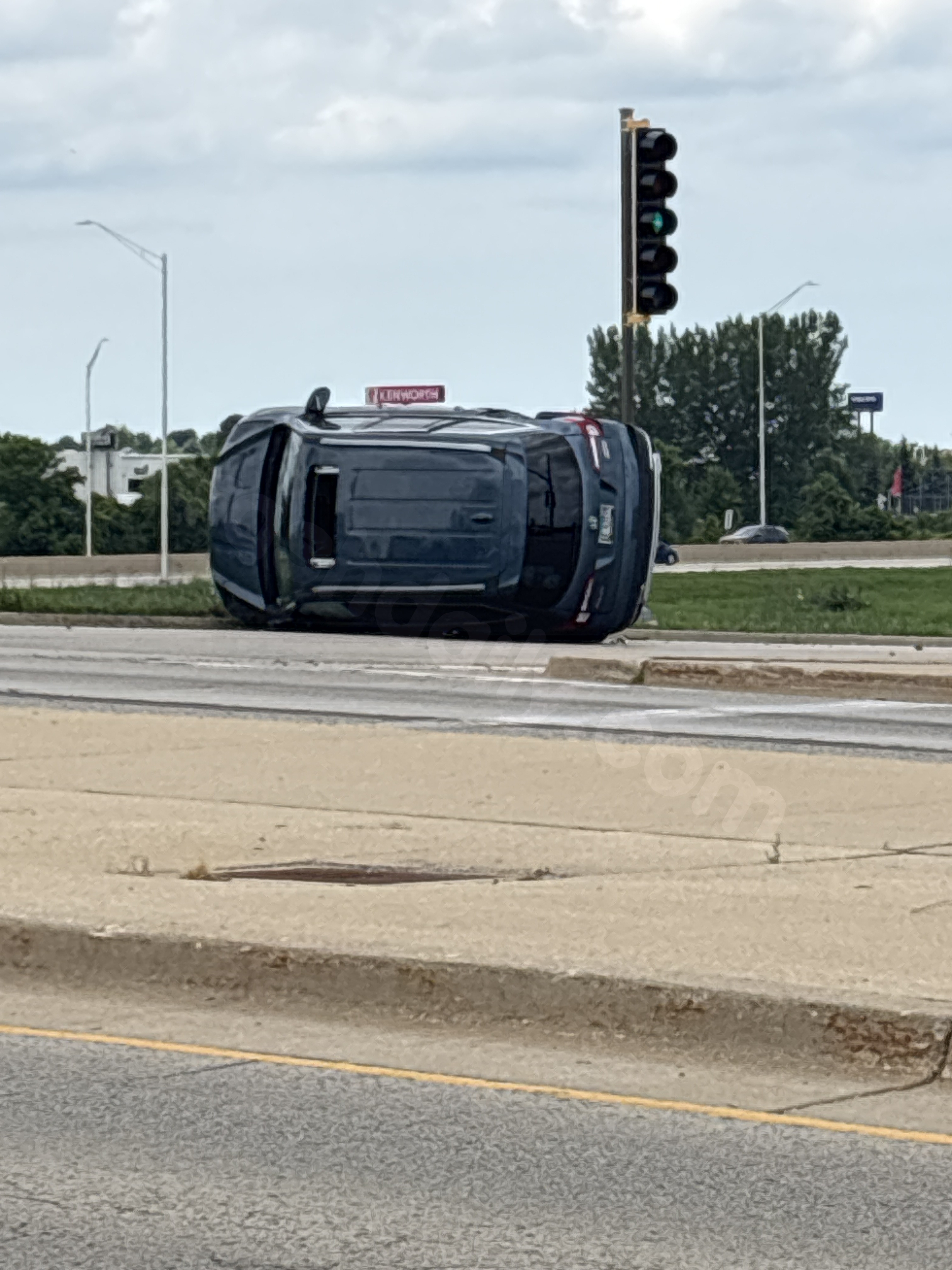 One hospitalized following rollover crash in Rockford