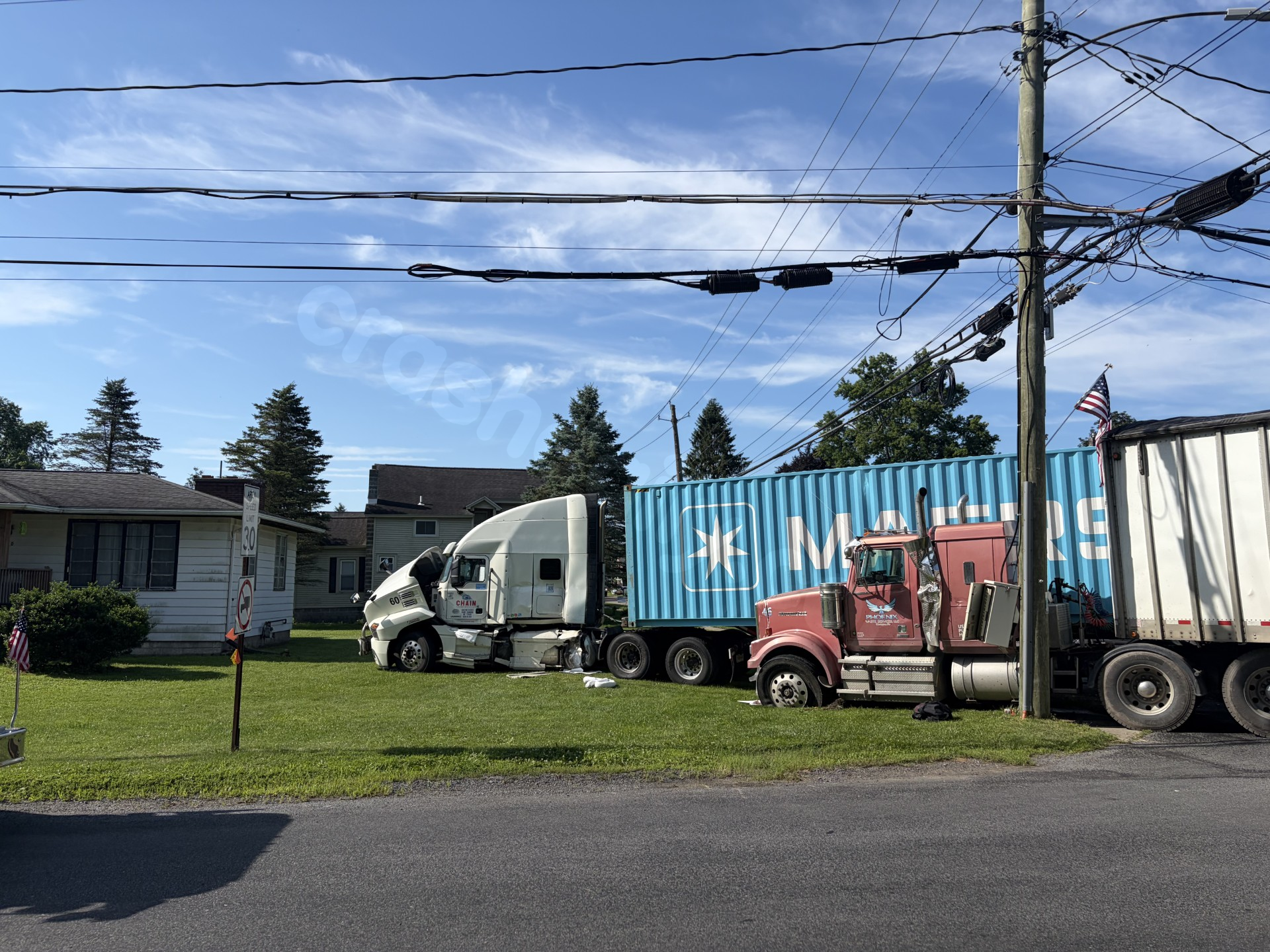 Tractor-trailer crash in Locke sends one driver to hospital